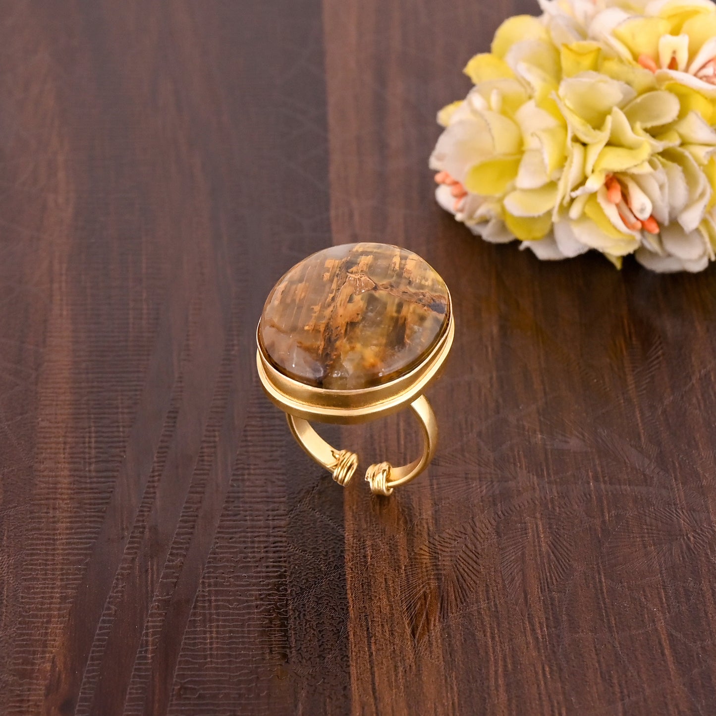 Tiger Eye Brown, Vintage Tiger Eye Stone Rings for Men & Women, Ring Jewellery