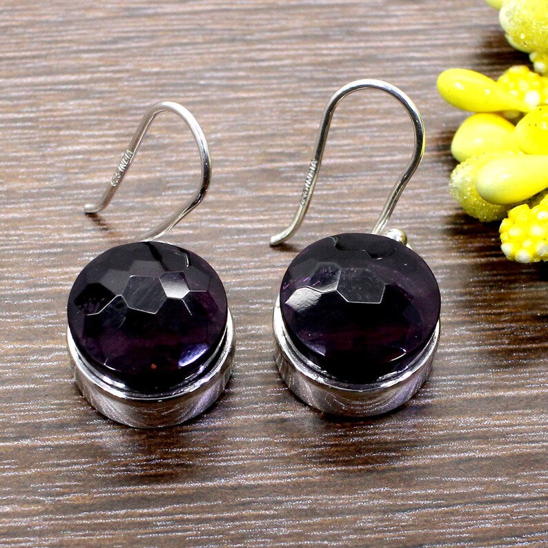 92.5 Sterling Silver Pink Amethyst Gemstone Jewelry Set