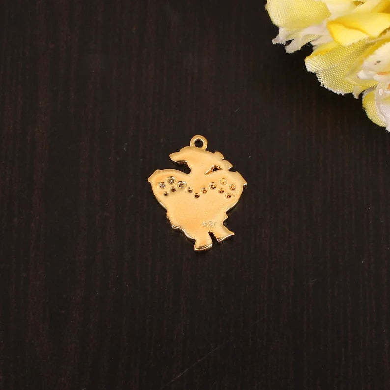 92.5 Sterling Silver White CZ Gemstone Pendant