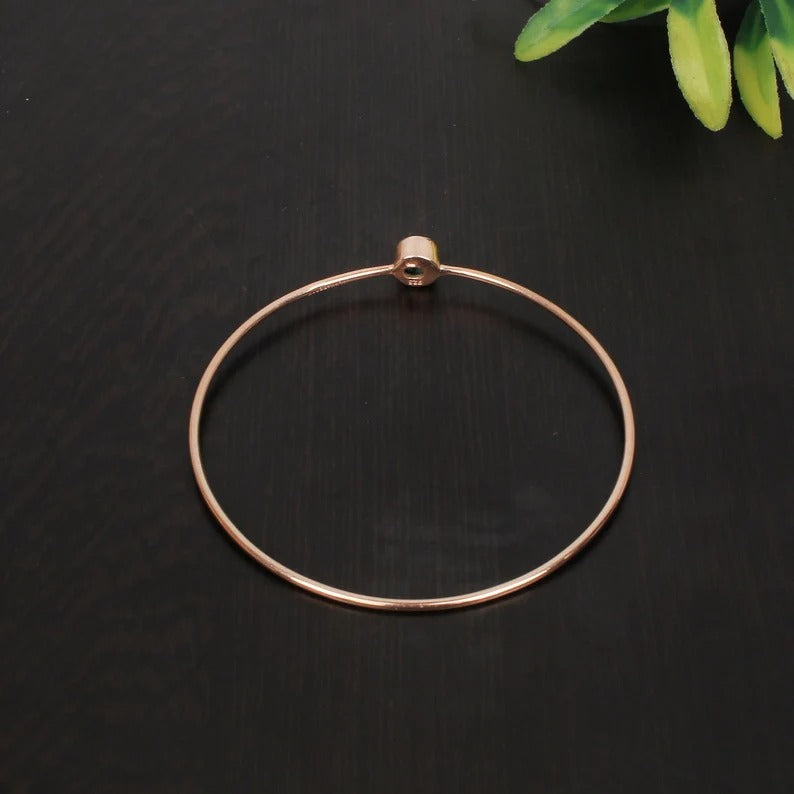 Turquoise Gemstone 92.5 Sterling Silver Bangle