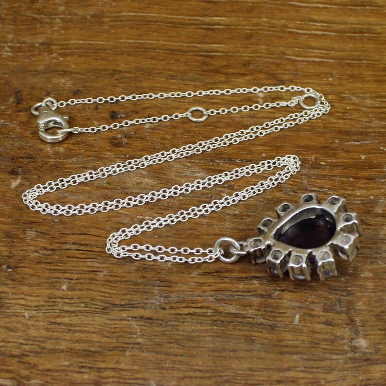 Amethyst Gemstone Solid Silver Necklace