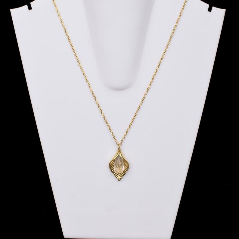 92.5 Sterling Silver Crystal Gemstone Necklace