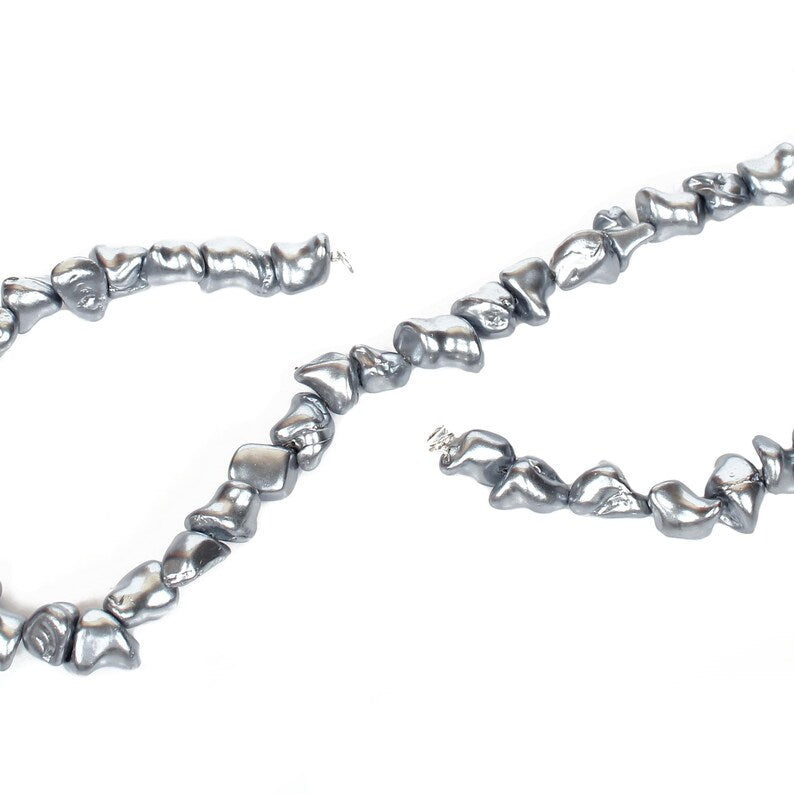 Gray Pearl Gemstone 92.5 Sterling Silver Necklace