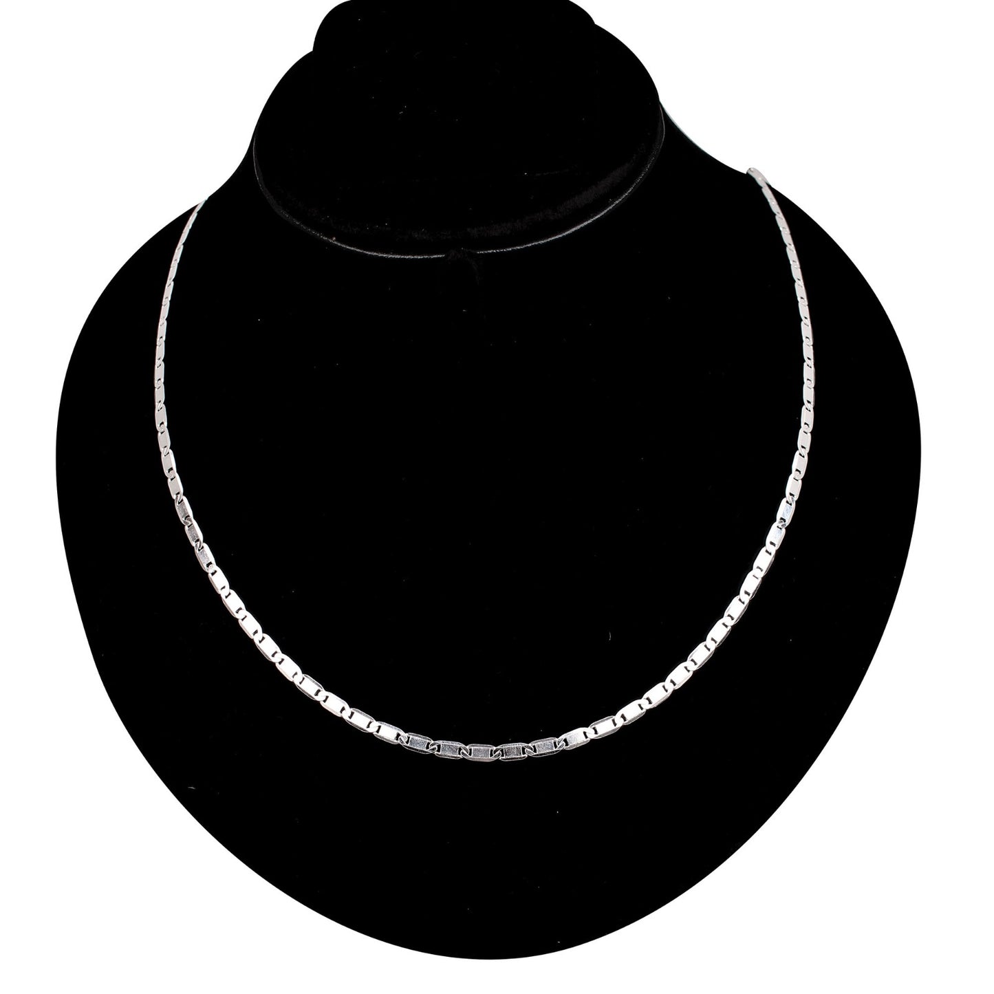 925 Sterling Silver 22 Inches Italian Flat Mariner Chain