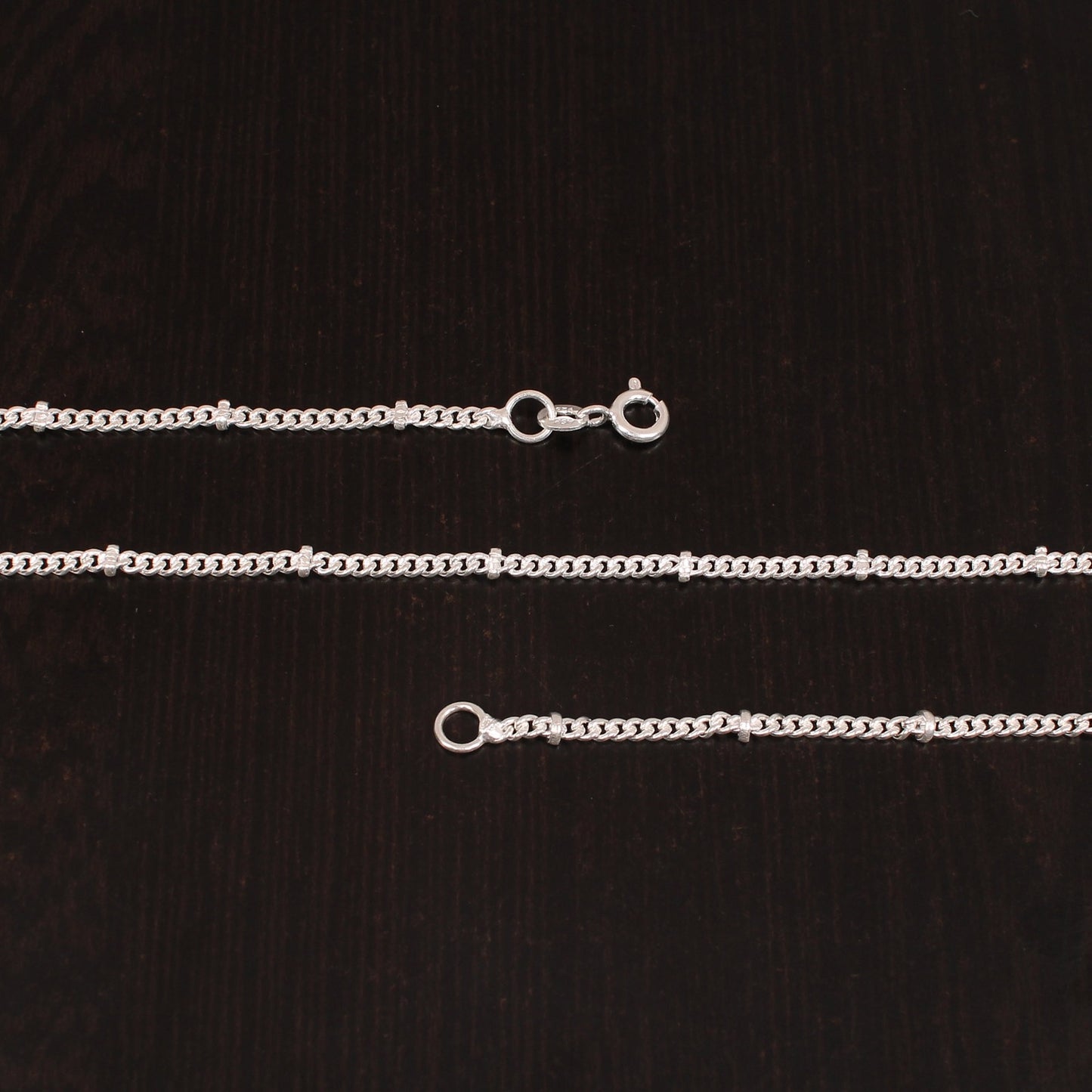 925 Solid Silver 18 Inches Unisex Satellite Chain