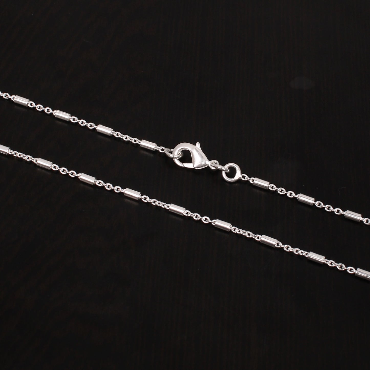 Silver Plated Brass Bar Link Chain