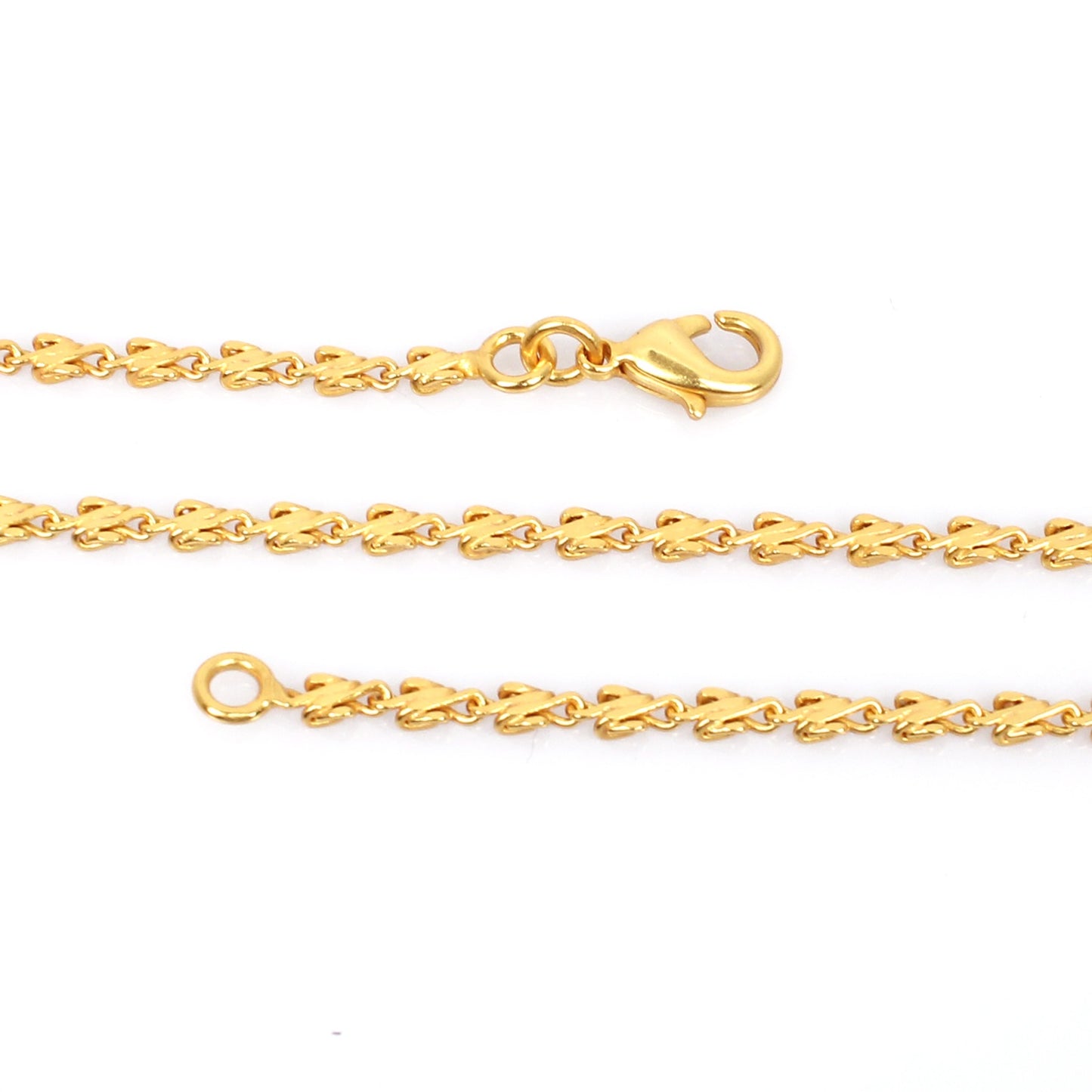 Fancy Mini Nugget Brass Chain