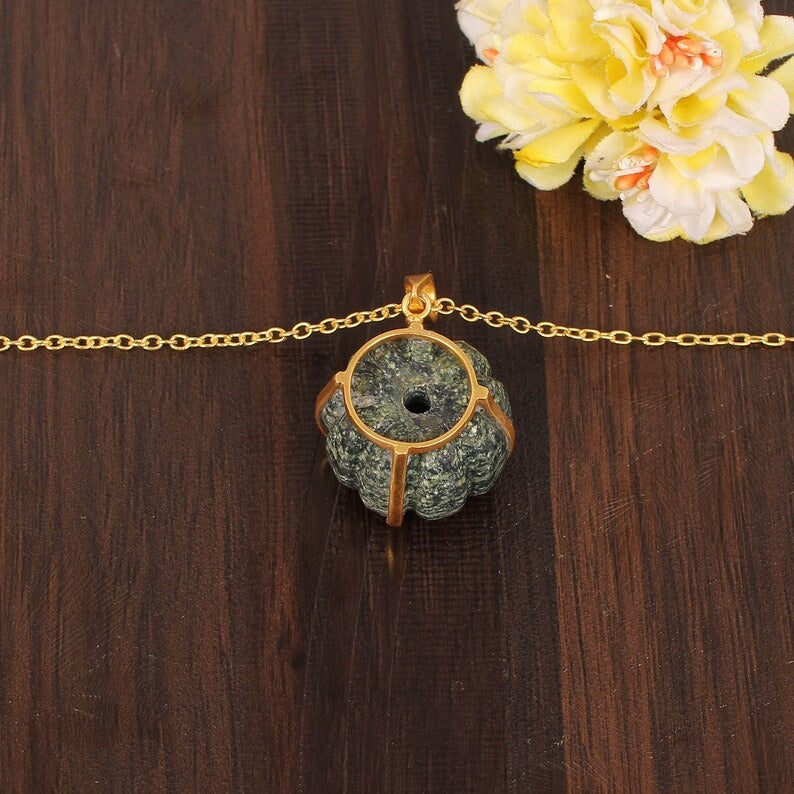 Silver Lining Stone Gold Plated Brass Necklace