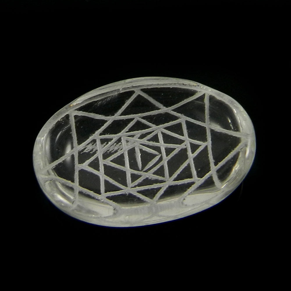Carving Crystal Quartz 25x18mm Oval Cabochon 25.5 Cts