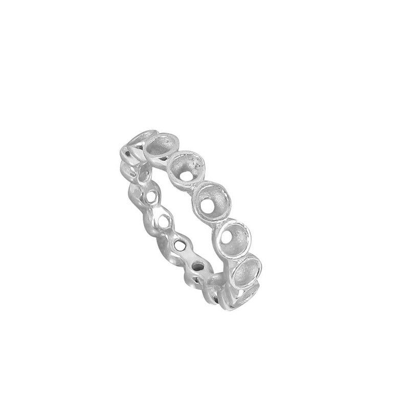 925 Sterling Silver Round 3 MM Gemstone Bezel Cup Metal Casting For Eternity Band Ring Colet Setting.Blank Silver Ring Mould