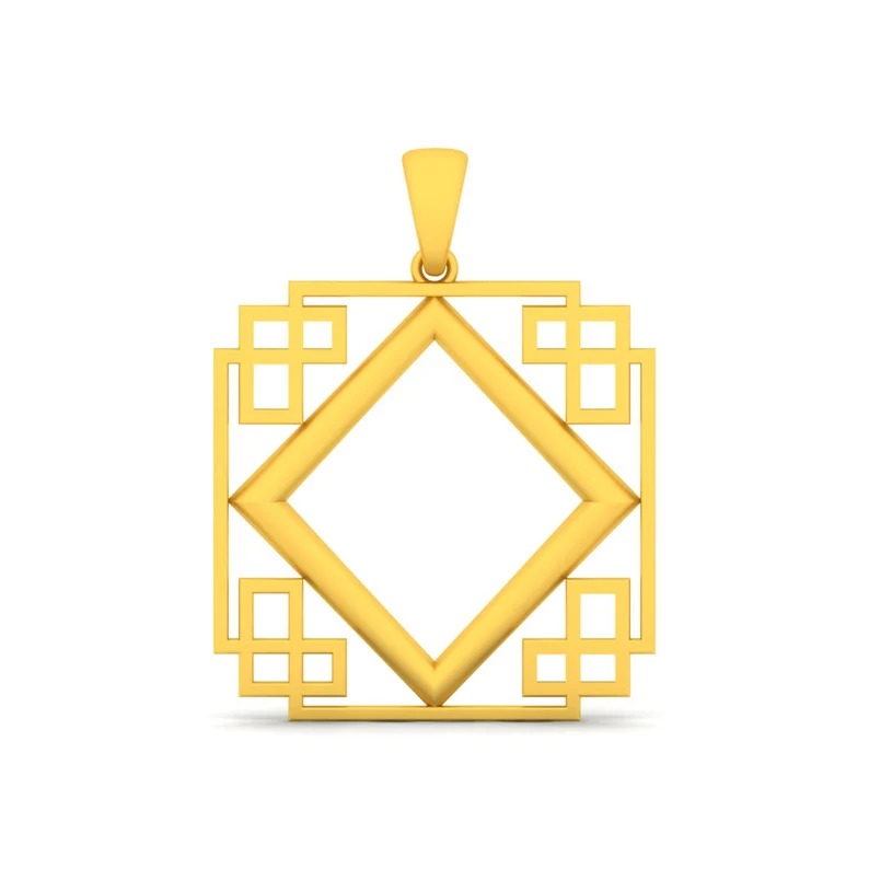 14k Solid Handmade Antique Designer Charm Pendant