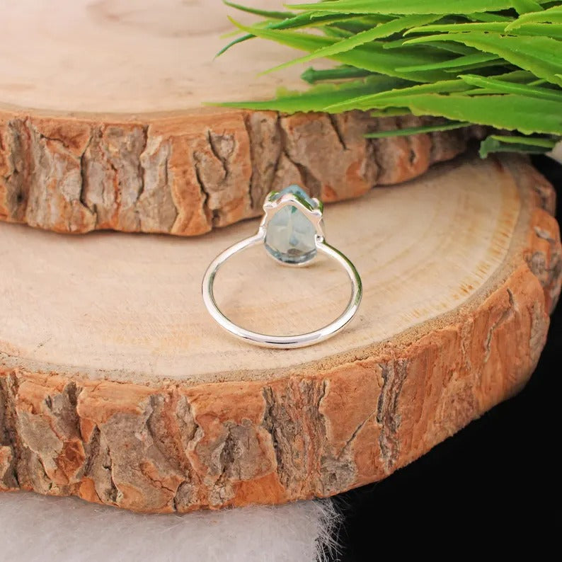 Natural Sky Blue Topaz 92.5 Sterling Silver Ring