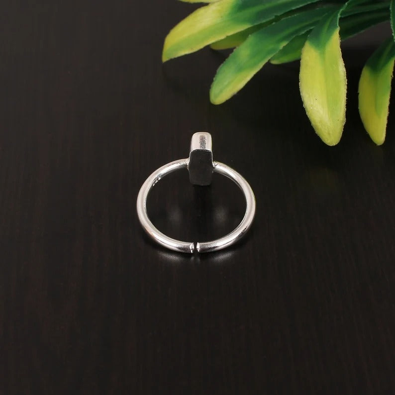 Green Tourmaline Hydro Gemstone 92.5 Sterling Silver Ring