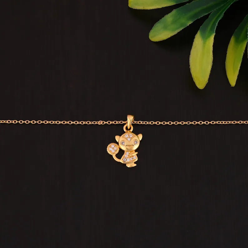 92.5 Sterling Silver Mini Cat Necklace