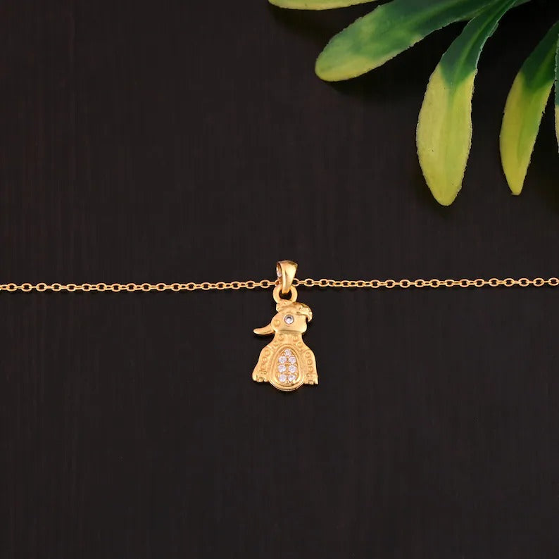 925 Sterling Silver Parrot Necklace
