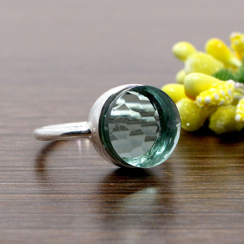 92.5 Sterling Silver Aquamarine Hydro Gemstone Jewelry Set