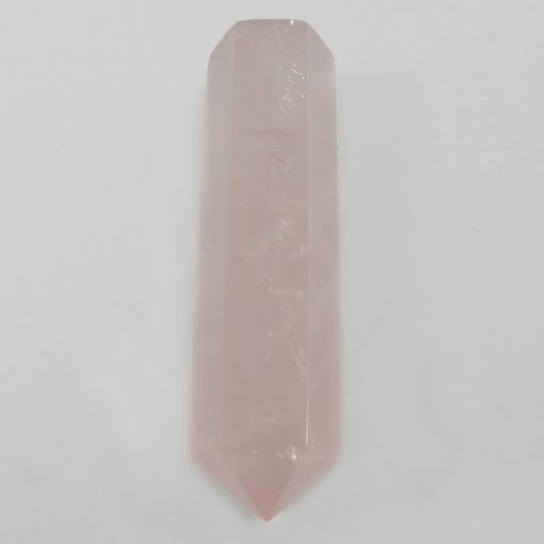 Natural Rose Quartz Single Pointed Pencil Shape Gemstone