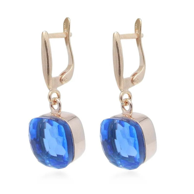 Swiss Blue Topaz Hydro Sterling Silver Earrings