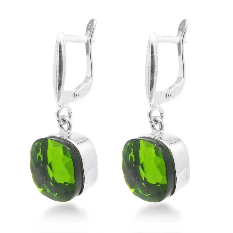 Peridot Hydro Gemstone Sterling Silver Earring