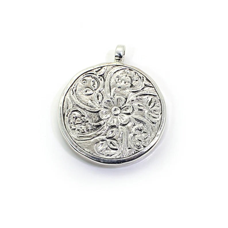 92.5 Sterling Silver Tantrik Sign Pendant