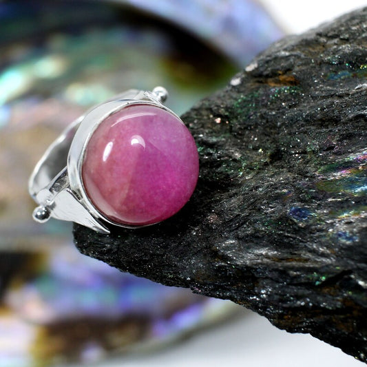 Pink Agate Gemstone Ring