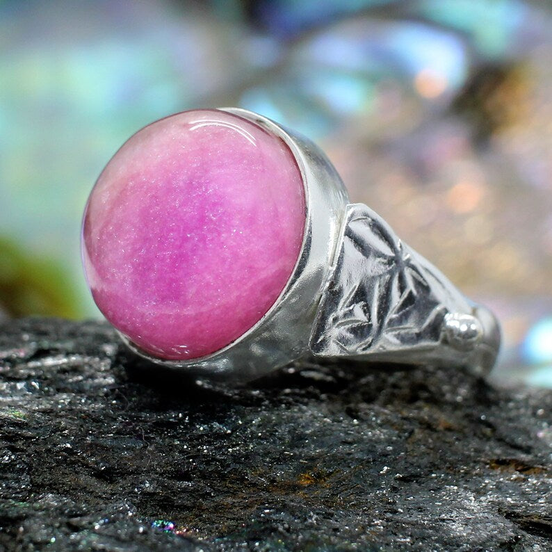 Pink Agate Gemstone Ring