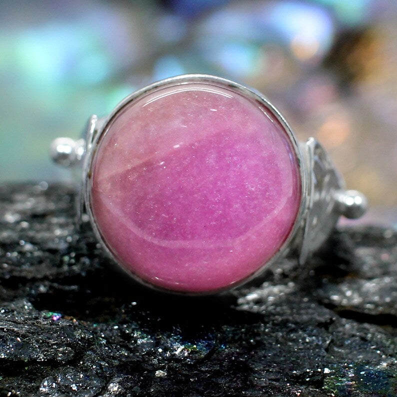 Pink Agate Gemstone Ring