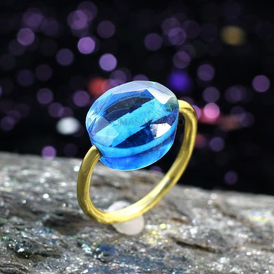 Swiss Blue Topaz Hydro Ring