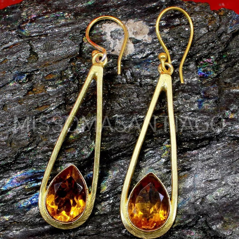 Citrine Gemstone Earrings