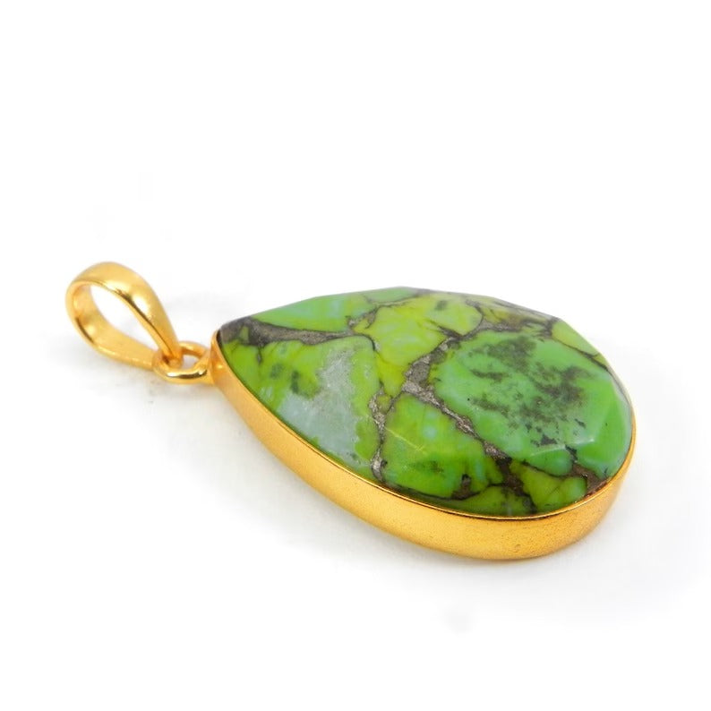 Pear Green Mohave Turquoise Pendant