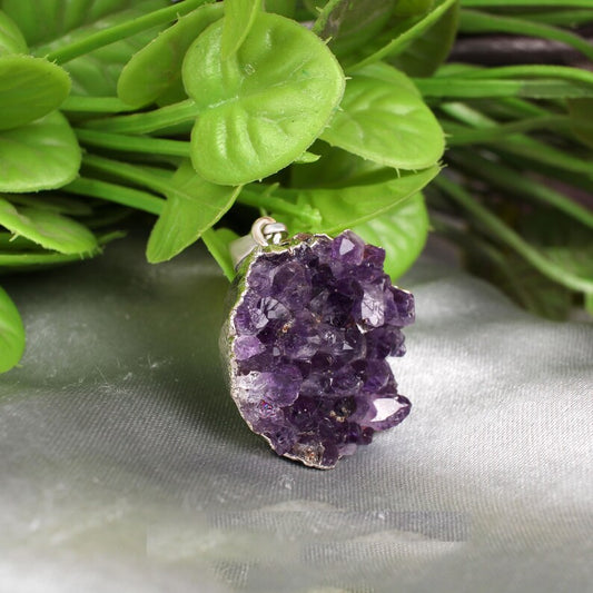 Purple Raw Amethyst Gemstone Pendant