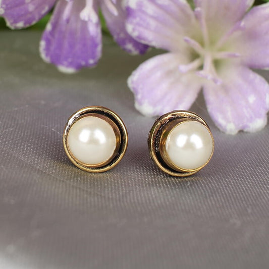 White Pearl Studs