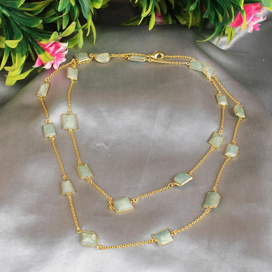 Milky Aquamarine Gemstone Necklace