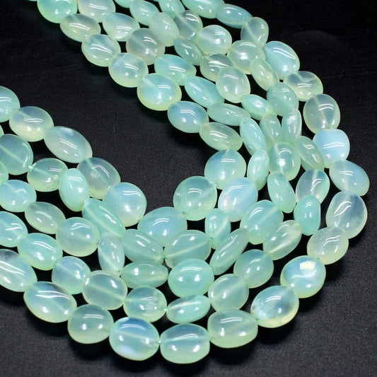 Aqua Chalcedony Beads