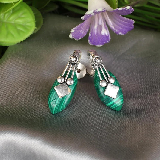 Malachite Gemstone Earrings