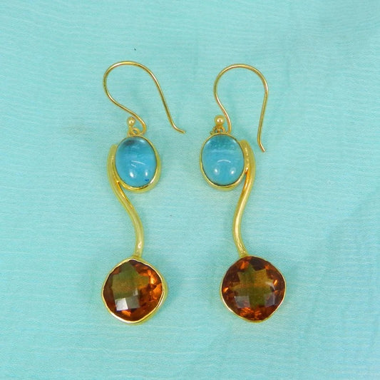 Dark Citrine Hydro Earrings