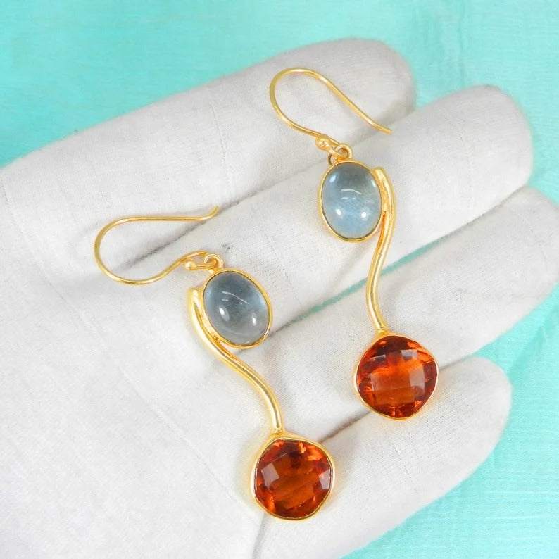 Dark Citrine Hydro Earrings