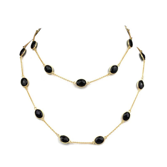 Black Onyx Gemstone Necklace