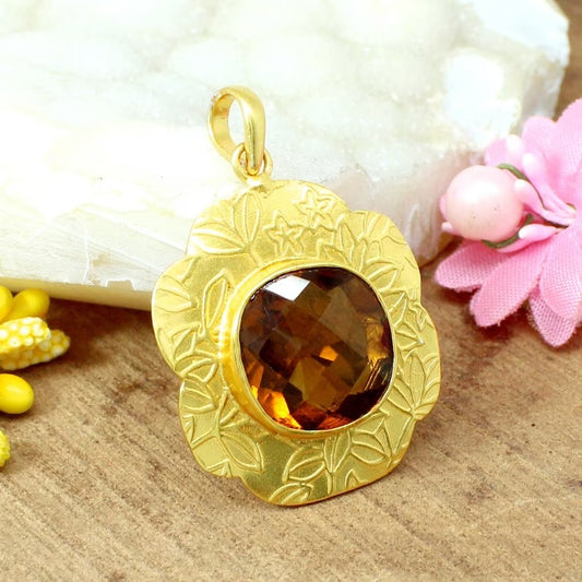 Citrine Gemstone Pendant