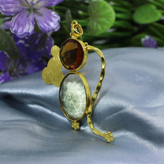 Lemon Hydro & Citrine Gemstone Pendant