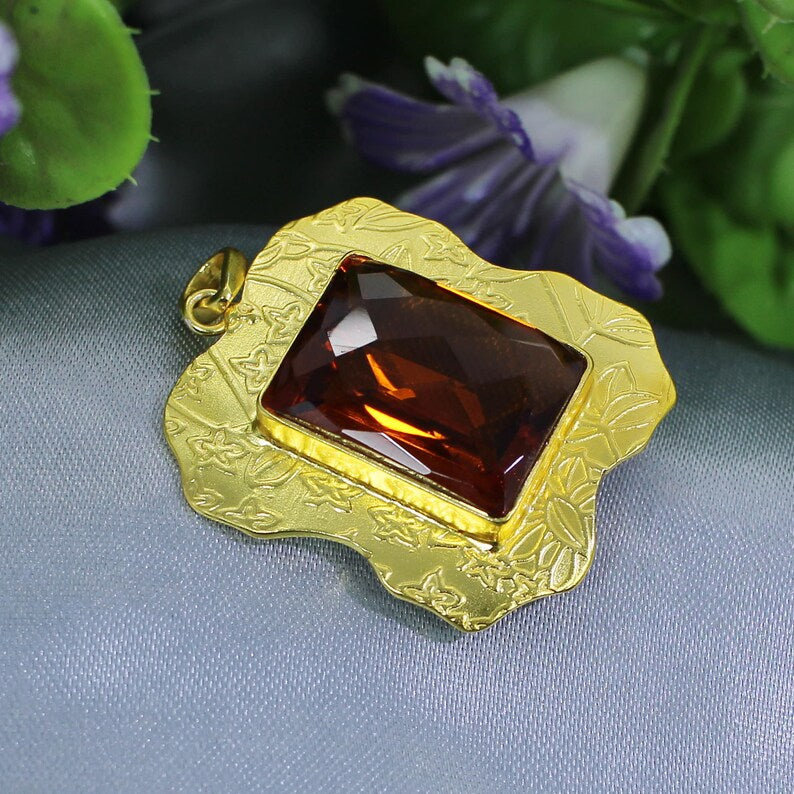 Dark Citrine Pendant