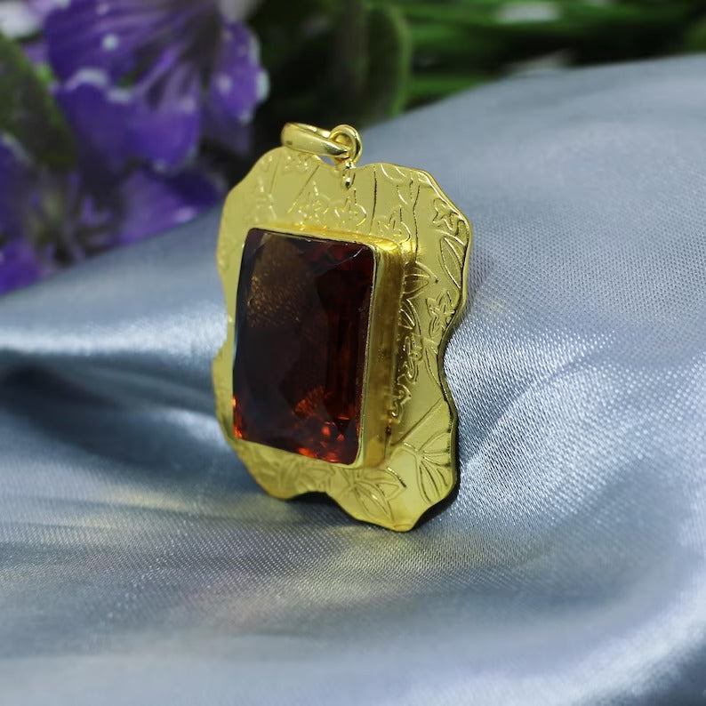 Dark Citrine Pendant