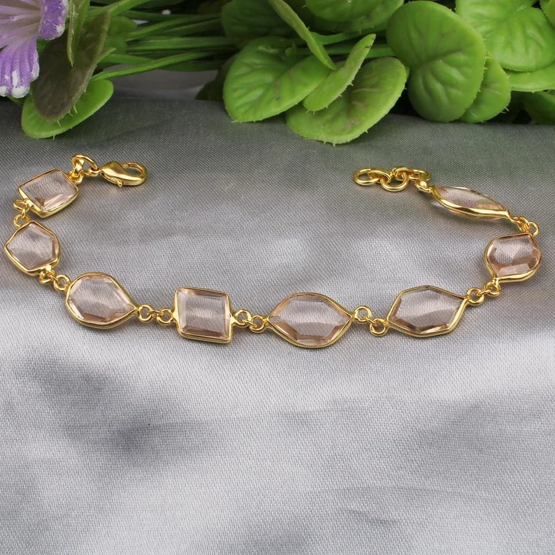 Champagne Hydro Gold Plated Handmade Bracelet