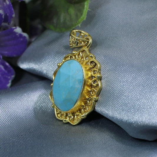 Turquoise Gemstone Pendant Necklace