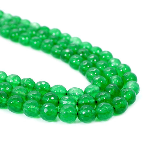 14 INCH Natural Green Agate Rondelle Faceted Beads