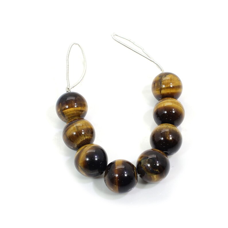 Natural Tiger Eye Round Smooth Beads