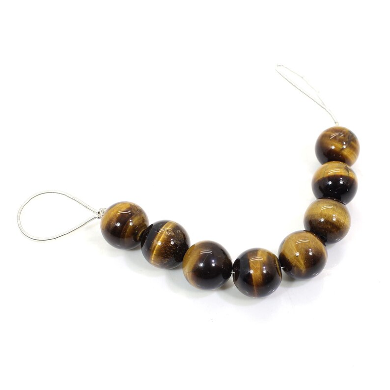 Natural Tiger Eye Round Smooth Beads