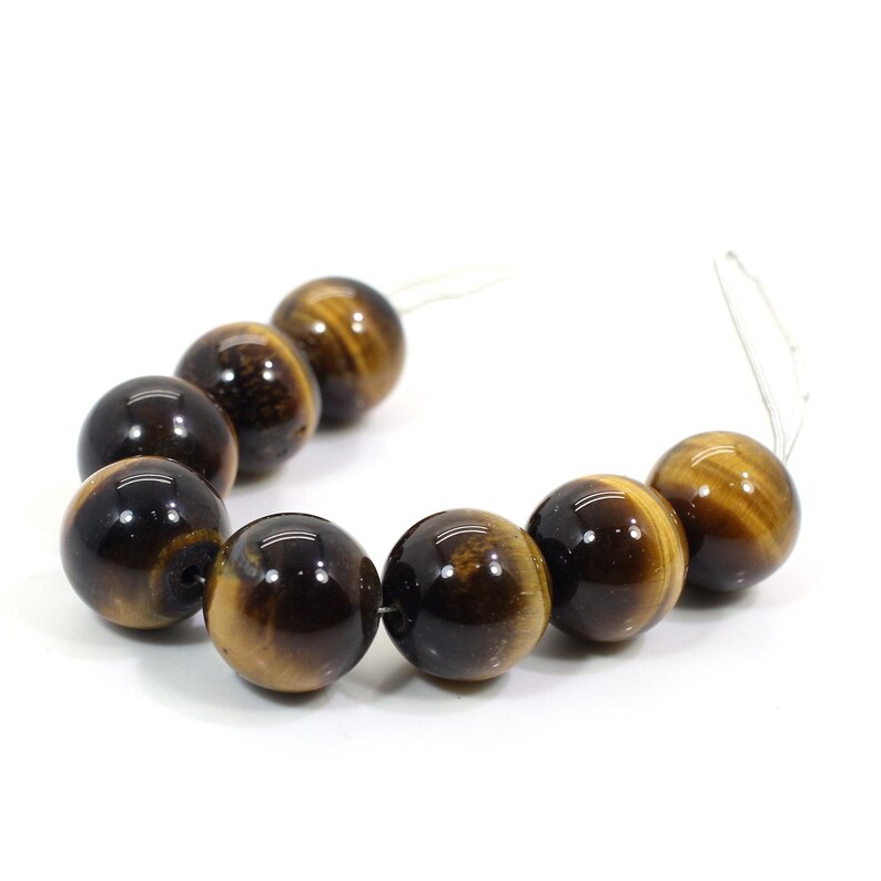 Natural Tiger Eye Round Smooth Beads