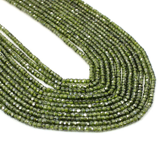 Dark Green Cubic Zirconia Beads