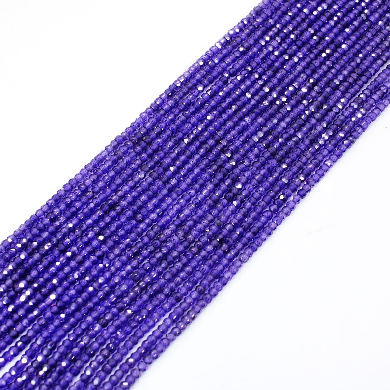 Purple Cubic Zirconia Beads